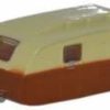 Vehicles * | Oxford Diecast Ncv003 N Scale Caravan Travel Trailer Brown And Cream