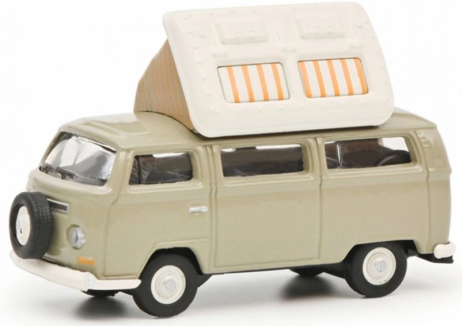 European Model Trains * | Schuco 452670800 Ho Scale (1:87) Vw T2A Camper Tan And White