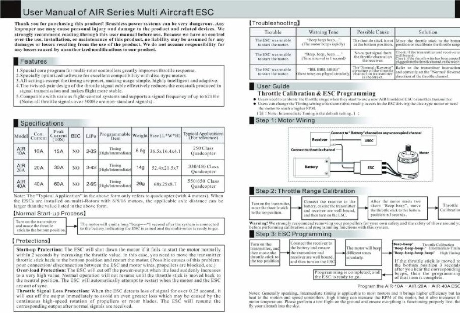 Esc * | T-Motor Air Esc 20A