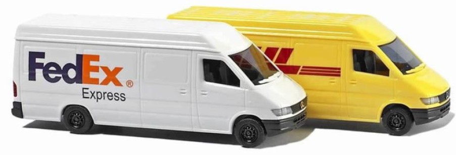 Vehicles * | Busch 8304 N Scale Mercedes-Benz Sprinter Cargo Van 2 Pack Dhl And Fed Ex