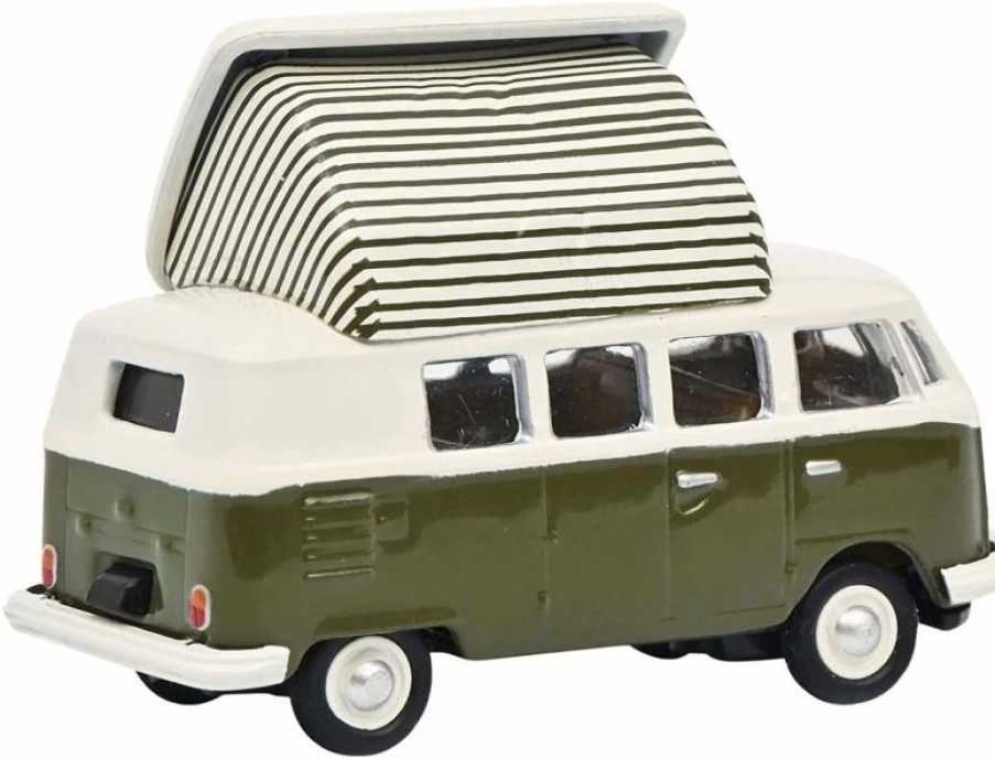 European Model Trains * | Schuco 452660400 Ho Scale (1:87) Vw T1C Camper Bus Green And Cream