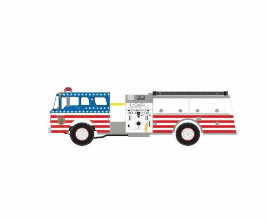 Vehicles * | Athearn 10283 N Scale Ford C Canopy Cab Pumper Fire Truck Highspire Bicentennial