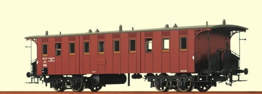 European Model Trains * | Brawa 45020 Ho Scale 4 Axle Crew Coach Passenger Car Sbb 95 361 Nos