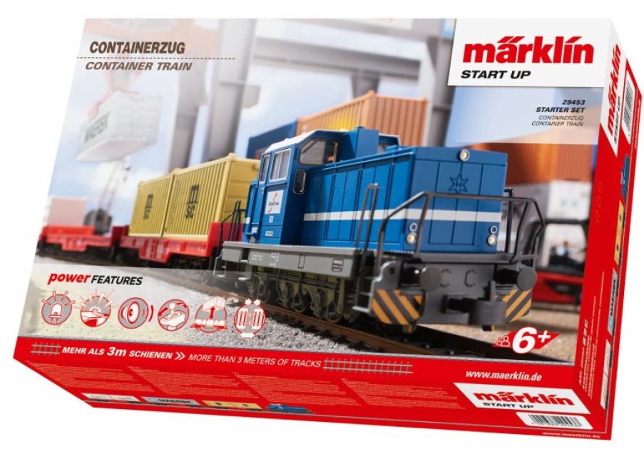 European Model Trains * | Maerklin Marklin Start Up 29453 Ho Scale Container Train Starter Set